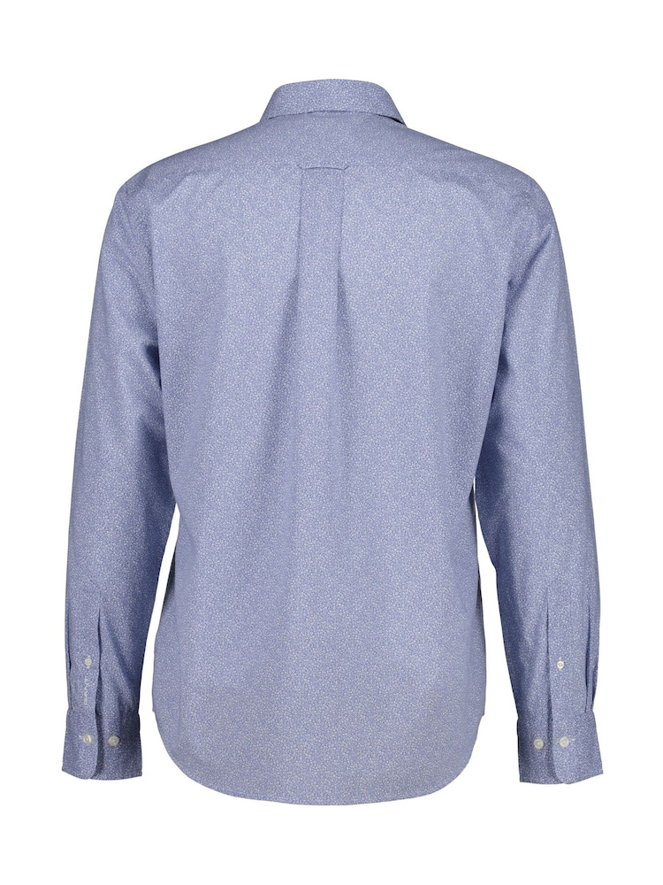 GANT Blue All Over Print Poplin Shirt - Image 7 of 7