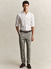 GANT Grey Slim Fit Classic Stretch Chino Trousers - Image 2 of 6