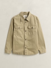 GANT Natural Cotton Twill Double Pocket Overshirt - Image 6 of 6