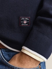 GANT Cotton Rib Knt Quarter Zip Jumper - Imaginea 4 din 5