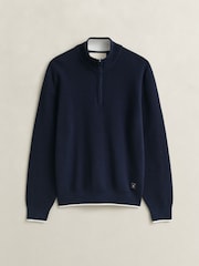 GANT Cotton Rib Knt Quarter Zip Jumper - Imaginea 5 din 5