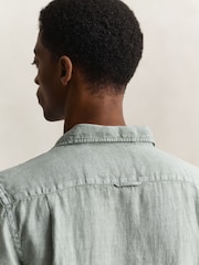 グリーン - GANT Garment Dyed Linen Pocket Shirt - 画像 5 / 6