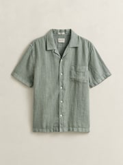 グリーン - GANT Garment Dyed Linen Pocket Shirt - 画像 6 / 6