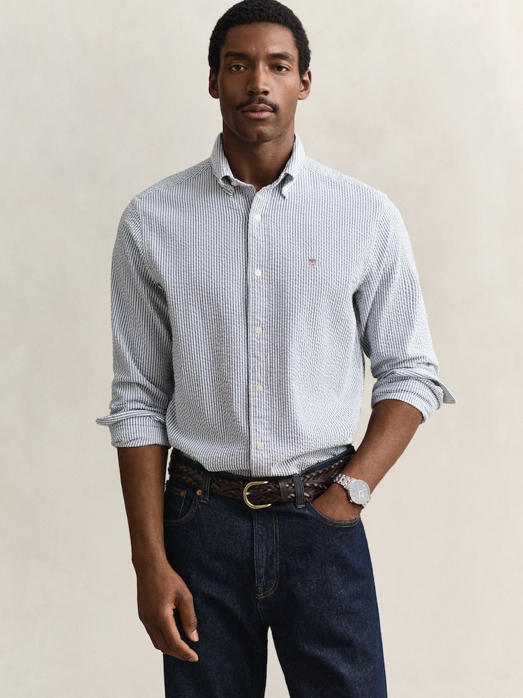 GANT Seersucker Stripe Shirt - Imaginea 2 din 6