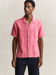 ピンク - GANT Garment Dyed Linen Pocket Shirt - 画像 3 / 6