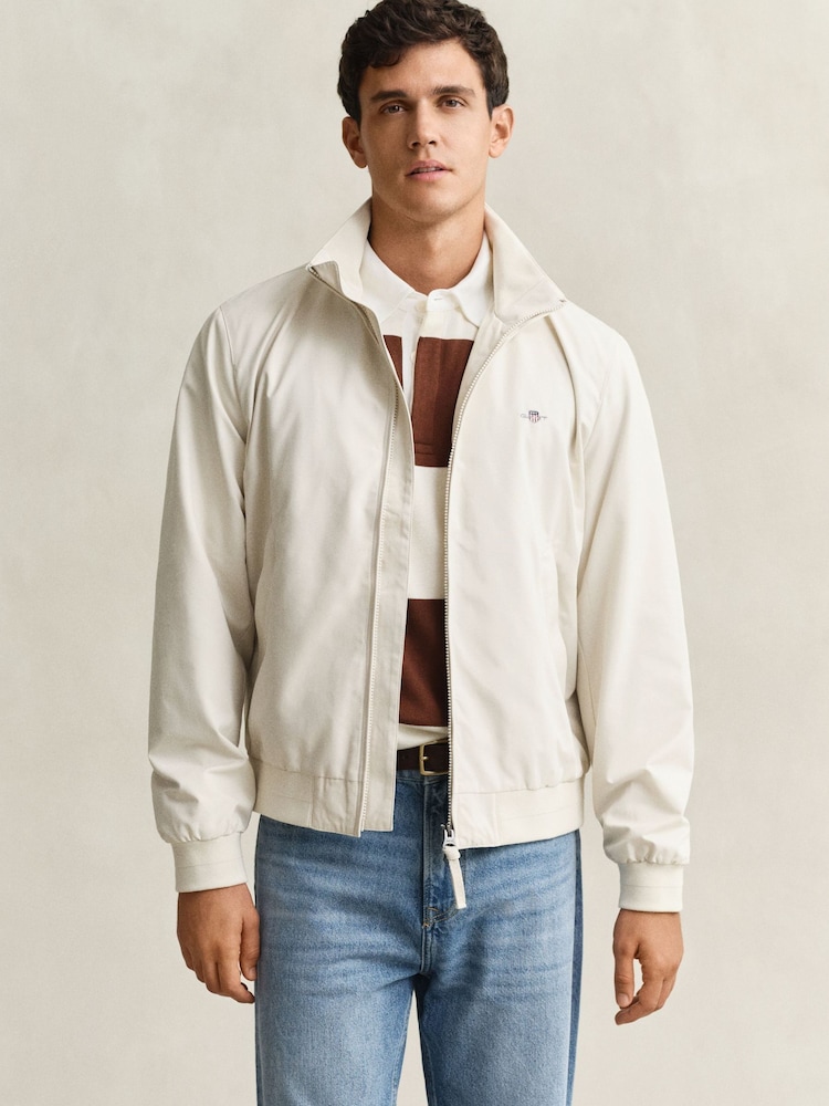 GANT Natural Lightweight Hampshire Zip Through Jacket - Image 1 of 7