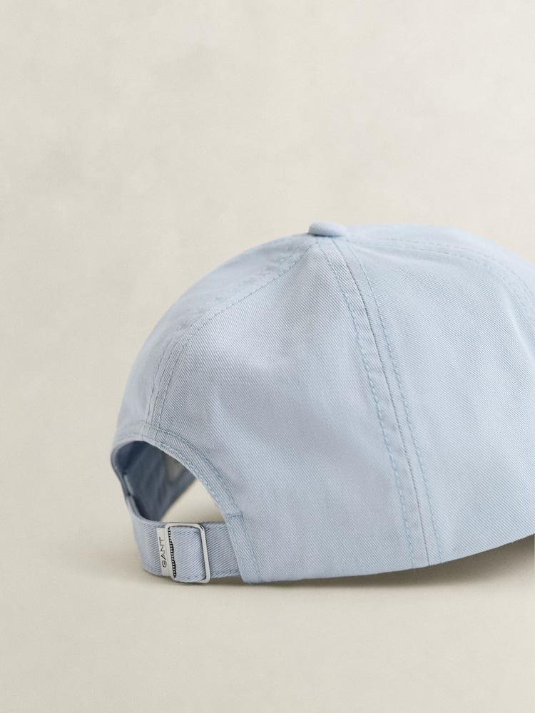 Azul - Gorra de sarga de algodón con logotipo de escudo de GANT - Imagen 3 de 3