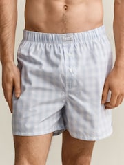 GANT Gingham Pattern Woven Cotton Boxer Shorts 2 Pack - Bild 2 von 4