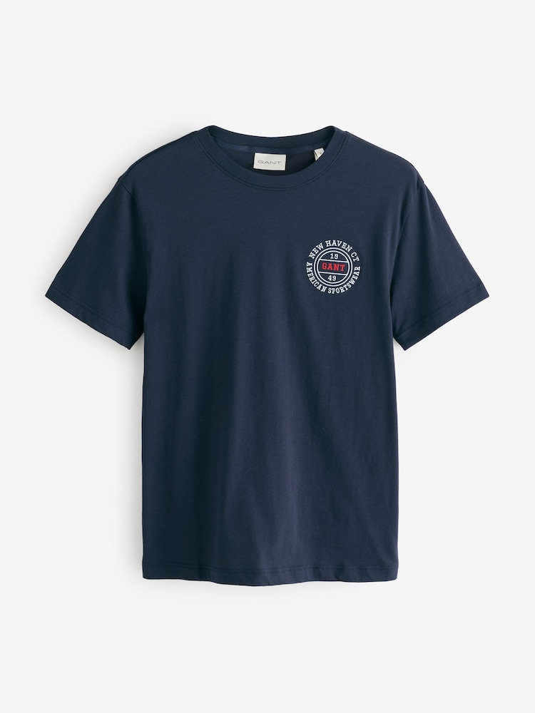 GANT Blue Graphic Logo T-Shirt - Image 1 of 1
