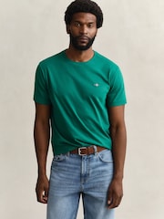 GANT Light Green Shield Logo Cotton T-Shirt - Image 1 of 5