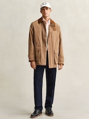 GANT Blue Pleated Twill Relaxed Chino Trousers - Image 4 of 6