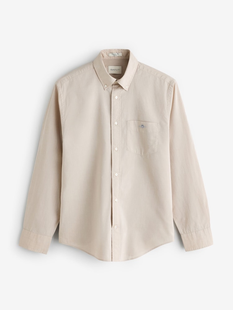 GANT Natural Classic Poplin Shirt - Image 1 of 1 GANT Natural Classic Poplin Shirt - Image 1 of 1