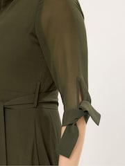 Star by Julien MacDonald Green Placement Printed Shirt Dress - Image 4 of 5