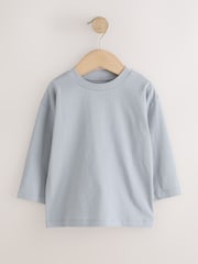 Black/Grey/Brown/Charcoal/White Long Sleeve T-Shirts 5 Pack (3mths-7yrs) - Image 5 of 9