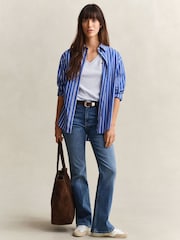 GANT Blue Shield Logo V-Neck T-Shirt - Image 2 of 5