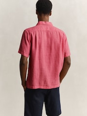 レッド - GANT Garment Dyed Linen Pocket Shirt - 画像 2 / 6