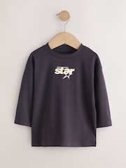 Multi Black Star Slogan - Πακέτο με μακριά μανίκια Κοντομάνικο μπλουζάκι 5 (3μήνες-7έτη) - Εικόνα 2 από 8