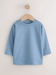 Blue/Navy Long Sleeve T-Shirts 5 Pack (3mths-7yrs) - Image 4 of 9