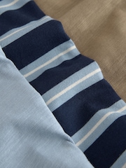 Blue/Neutral Dog Stripe - Zestaw 3 koszulek z długim rękawem i grafiką (3 mies. – 7 lat) - Obraz 6 z 7