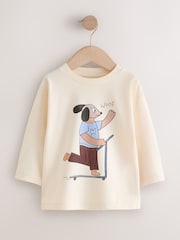 Ecru/Motiv - Long Sleeve Graphic T-Shirts 3 Pack (3mths-7yrs) - Bild 5 von 7