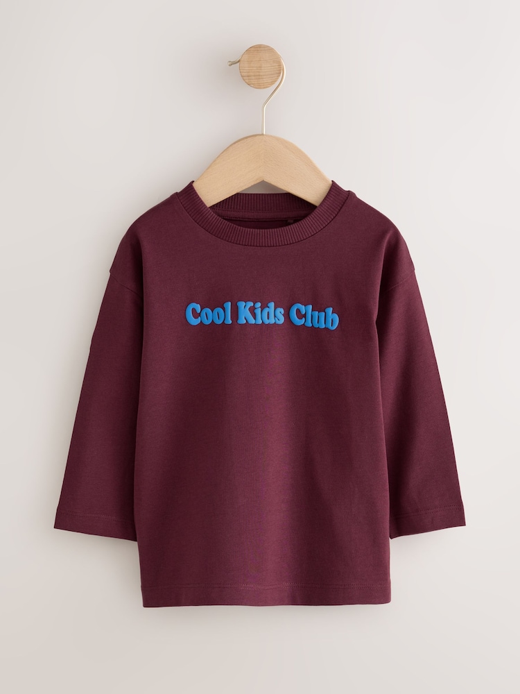 Multi Bright Fun Graphic Slogan Long Sleeve T-Shirts 5 Pack (3mths-7yrs) - Image 2 of 8 Multi Bright Fun Graphic Slogan Long Sleeve T-Shirts 5 Pack (3mths-7yrs) - Image 2 of 8