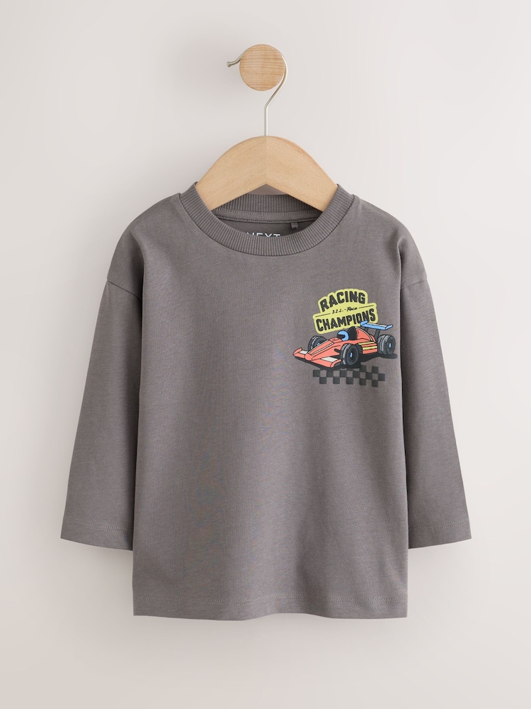 Red White Racing Car - 長袖圖案 T 裇 3 件裝(3 個月-7 歲) - 圖片 2/7 Red White Racing Car - 長袖圖案 T 裇 3 件裝(3 個月-7 歲) - 圖片 2/7