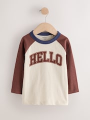 Red/Grey Varsity Long Sleeve Raglan T-Shirts 3 Pack (3mths-7yrs) - Image 2 of 7