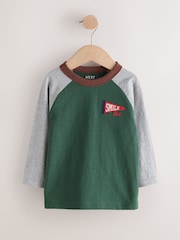 Red/Grey Varsity Long Sleeve Raglan T-Shirts 3 Pack (3mths-7yrs) - Image 4 of 7