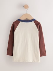 Red/Grey Varsity Long Sleeve Raglan T-Shirts 3 Pack (3mths-7yrs) - Image 5 of 7