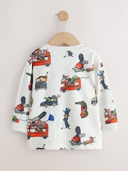 Navy/Red London Long Sleeve Applique T-Shirts 3 Pack (3mths-7yrs) - Image 5 of 7