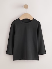 Negro - Camiseta de manga larga lisa (3meses-7 años) - Imagen 5 de 8