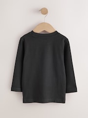 Negro - Camiseta de manga larga lisa (3meses-7 años) - Imagen 6 de 8