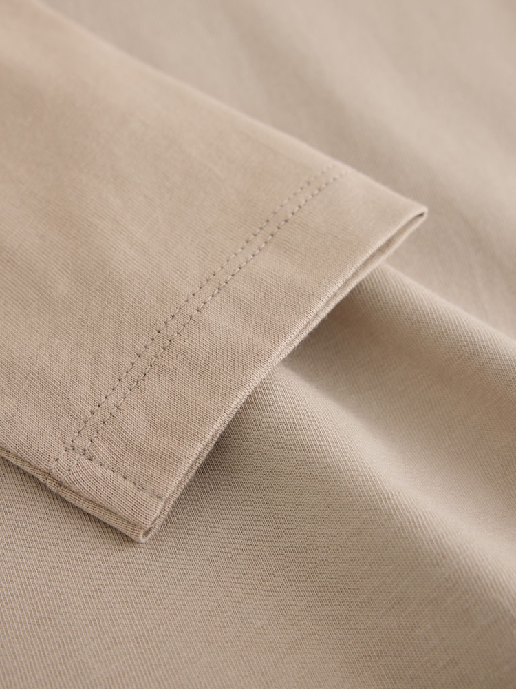 Neutral Long Sleeve Plain T-Shirt (3mths-7yrs) - Image 4 of 4