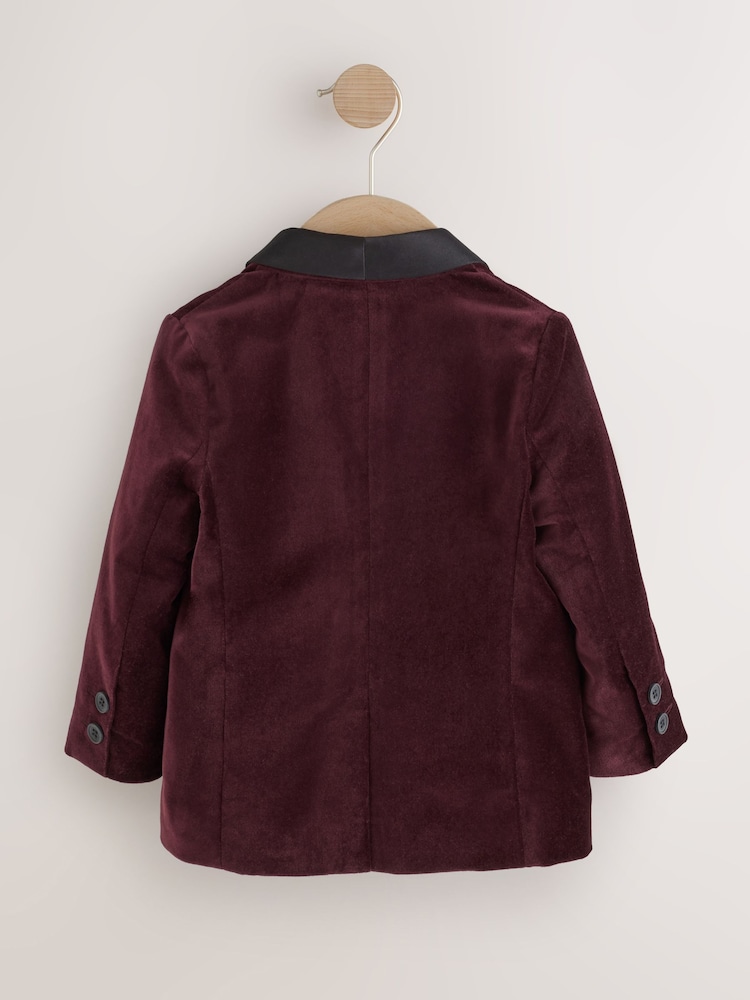 Burgundy Red Blazer Blazer Shirt Trousers and Bow Tie Set (3mths-12yrs) - Image 2 of 6