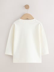 White Happy Little Human Slogan - Long Sleeve Small Graphic Printed T-Shirt (3mths-7yrs) - Bild 6 von 8