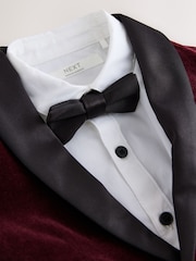 Burgundy Red Blazer, Shirt & Trouser Set Blazer Shirt Trousers and Bow Tie Set (3mths-12yrs) - Image 4 of 5