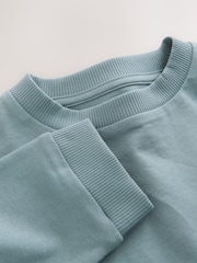 Mineral Blue Smile All Day Everyday Long Sleeve Back Graphic T-Shirt (3mths-7yrs) - Image 6 of 8