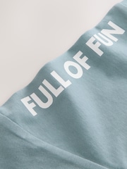 Mineral Blue Smile All Day Everyday Long Sleeve Back Graphic T-Shirt (3mths-7yrs) - Image 8 of 8