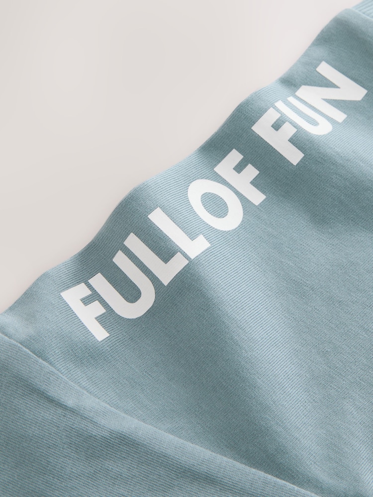 Mineral Blue Smile All Day Everyday Long Sleeve Back Graphic T-Shirt (3mths-7yrs) - Image 8 of 8 Mineral Blue Smile All Day Everyday Long Sleeve Back Graphic T-Shirt (3mths-7yrs) - Image 8 of 8