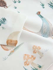 Cream/White Woodland Aminals - Long Sleeve All Over Print T-Shirt (3mths-7yrs) - Bild 8 von 8