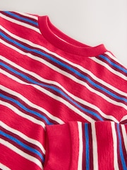 Red/White Textured Long Sleeve Stripe T-Shirt (3mths-7yrs) - Image 8 of 8
