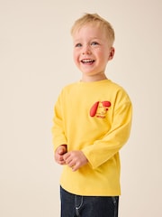 Gelber Hund - Long Sleeve Small Graphic Printed T-Shirt (3mths-7yrs) - Bild 1 von 8