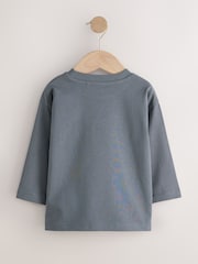 Anthrazit, Grau, Smile - Long Sleeve Small Graphic Printed T-Shirt (3mths-7yrs) - Bild 5 von 7
