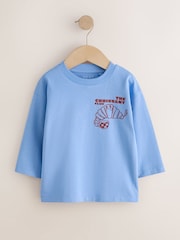Blue Croissant Club Long Sleeve Back Graphic T-Shirt (3mths-7yrs) - Image 4 of 7