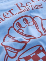 Blue Croissant Club Long Sleeve Back Graphic T-Shirt (3mths-7yrs) - Image 6 of 7