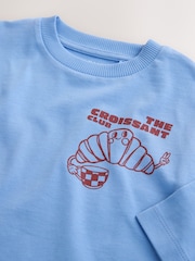 Blue Croissant Club Long Sleeve Back Graphic T-Shirt (3mths-7yrs) - Image 7 of 7