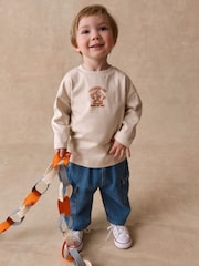 Cream Pumpkin Pie Long Sleeve Back Graphic T-Shirt (3mths-7yrs) - Image 2 of 3