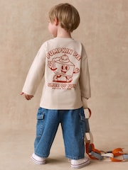 Cream Pumpkin Pie Long Sleeve Back Graphic T-Shirt (3mths-7yrs) - Image 3 of 3