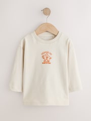 Cream Pumpkin Pie Long Sleeve Back Graphic T-Shirt (3mths-7yrs) - Image 4 of 7