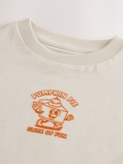 Cream Pumpkin Pie Long Sleeve Back Graphic T-Shirt (3mths-7yrs) - Image 6 of 7